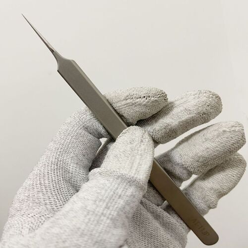 AT-11JP Pincettes à empreintes digitales, outil professionnel d'entretien, bord de 0.15mm de précision, en alliage de titane, ligne volante FDDSYB ""Nipseyteko""