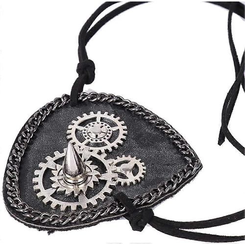 Ubiuo Punk Pirate Eye Patch Black Gear Rivets Eye Patch Retro Eye Mask Pirate Accessories For Halloween Costume Props