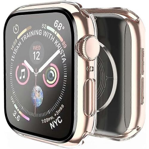 Boîtier Compatible Avec La Série Apple Watch Avec Protecteur D¿Écran En Verre Trempé Intégré, Boîtier Pc Couverture Ultra-Mince - Transparent