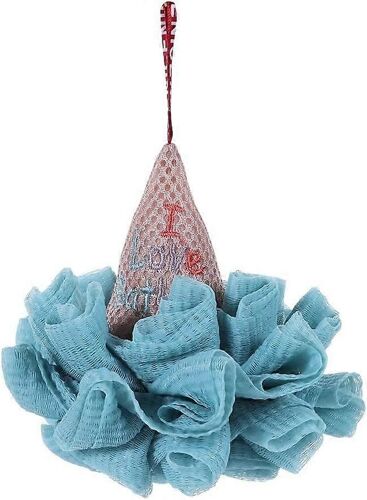 Boule D¿Éponge De Luffa De Douche De Bain, Épurateur De Corps Exfolier Boule D¿Éponge De Maille De Bain, Pour Le Nettoyant Pour Le Corps, Crème Glacée Forme De Douche Puff Éponge Boule (Bleu) Bleu -