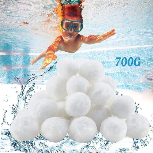Balles Filtrantes 700g,Boules de Filtre Réutilisables de Piscine,Alternative pour 25 kg de Sable,Boules de Filtre de Piscine