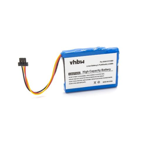vhbw Batterie compatible avec TomTom 4EN62.4EN6.001.02, 4EN62, 4EN6.001.02 appareil GPS de navigation (900mAh, 3,7V, Li-ion)