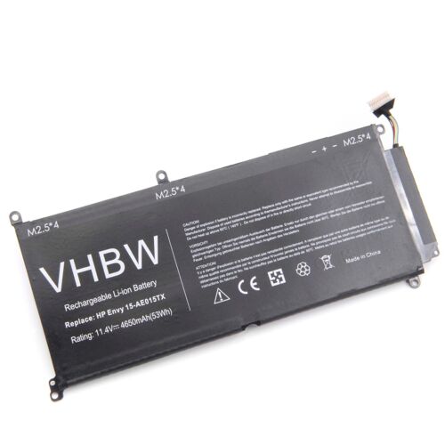 vhbw 1x Batterie remplacement pour HP TPN-C124, TPN-C122 pour ordinateur portable (4650mAh, 11,4V, Li-ion)