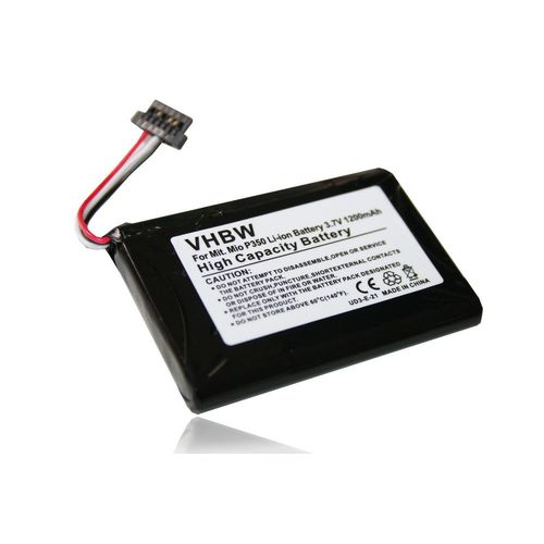 vhbw Batterie GPS (1200mAh, 3,7V) compatible avec Medion, par ex. MD95023, MD95949, MD96050, MD96054, MD96390, MD96392, MD96404, MD97182
