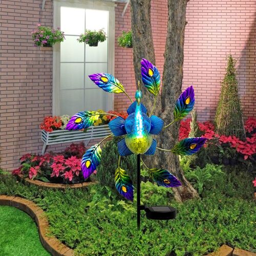 Lampe Solaire Led Avec Piquets, Imperméable, Paon, Éclairage De Pelouse, Art De La Cour, Décoration De Jardin, Livraison Directe, 2021, #20