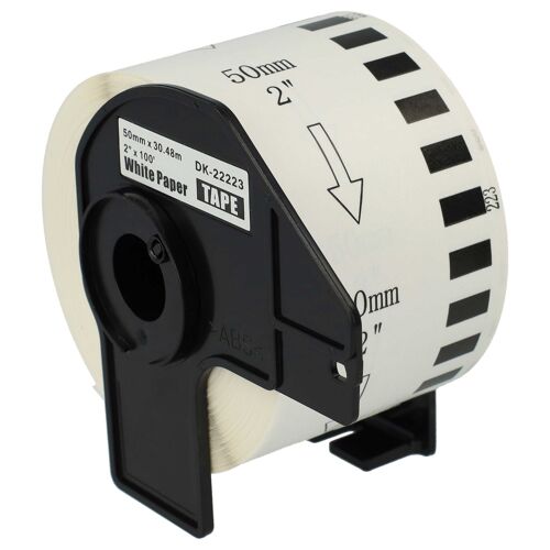 vhbw Rouleau d'étiquettes 50mm x 30,48m compatible avec Brother PT QL-600, QL-600B, QL-600G imprimante d'étiquettes - premium