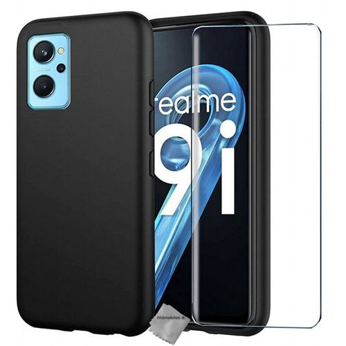 Housse Etui Coque Gel Oppo A36 / A76 / A96 / Realme 9i + Verre Trempe - Noir
