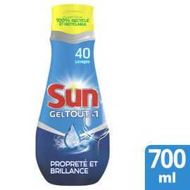 4x40 Lavages Gels Lave-Vaisselle Sun Touten1 Efficacité Brillance (160 lavages)