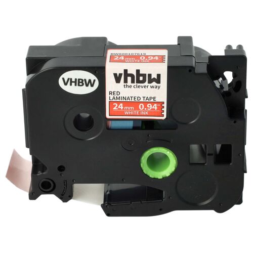 vhbw 1x Ruban compatible avec Brother PT RL 700 S imprimante d'étiquettes 24mm Blanc sur Rouge