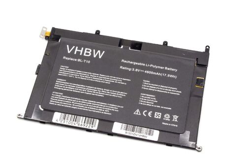 Vhbw Batterie Remplacement Pour Lg Eac62159101, Bl-T10 Pour Tablette Pad (4600mah, 3,8v, Li-Polymère)