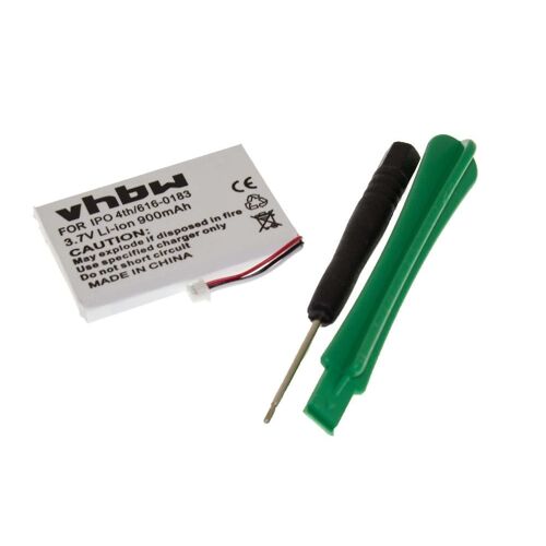 vhbw 1x Batterie compatible avec Apple iPod Photo 60GB M9830, 60GB M9586ZR/A, 60GB M9586ZV/A lecteur de musique MP3 (900mAh, 3,7V, Li-ion)