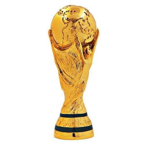 27 Cm 2022 Qatar Coupe Du Monde Trophée Plein Ou Plaqué Résine Coupe Modèle Souvenir Football Artisanat Décoration Fans