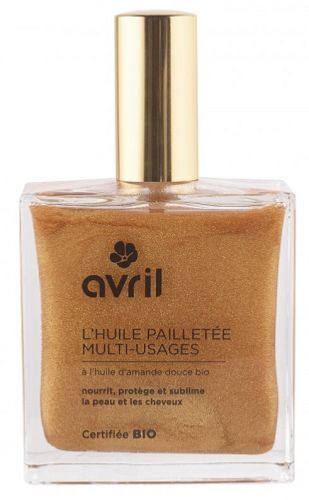 Huile Pailletée Multi-Usages Certifié Bio, 100 Ml - Avril 