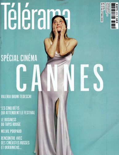 Télérama 3775. Festival De Cannes 2022. Valeria Bruni Tedeschi. Melvil Poupaud. Léa Mysius. Pasolini.