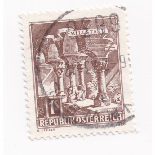 Timbre Autriche : Republik Österreich, Cloître Roman De Millstadt, 1s