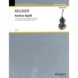 Hermann Regner Kontra-Spaß 12 Easy Pieces For Double Bass And Piano Pour: Contrebasse, Piano
