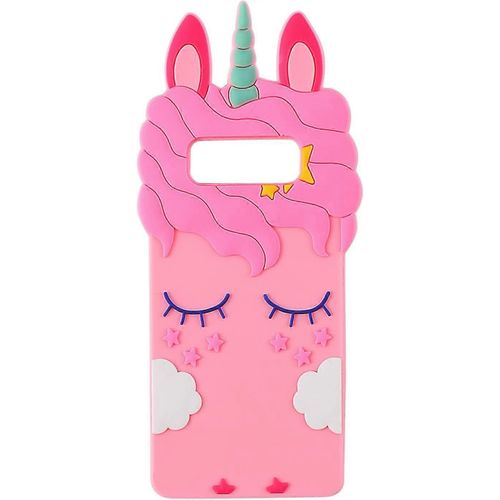 Coque licorne rose pour Samsung Galaxy Note 8, Couverture d'animal de dessin animé 3D mignon, Amusant Enfants Filles Souple Silicone Caoutchouc Kawaii Personnage Mode Unique Shockproo