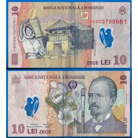 Roumanie 10 Lei 2008 Europe Centrale Billet Polymere Nicolae Grigorescu