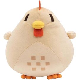 Animal Poulet En Peluche Poupée Ferme Poule En Peluche Peluche Oreiller Moelleux Noël, Blanc