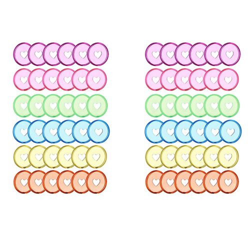 120 Pi¿¿Ces 24mm Disques De Reliure De Livre En Plastique, Disques D'expansion ¿¿ Disque, Anneaux De Reliure Coeur Trou De Champignon Pour Cahiers De Bricolage