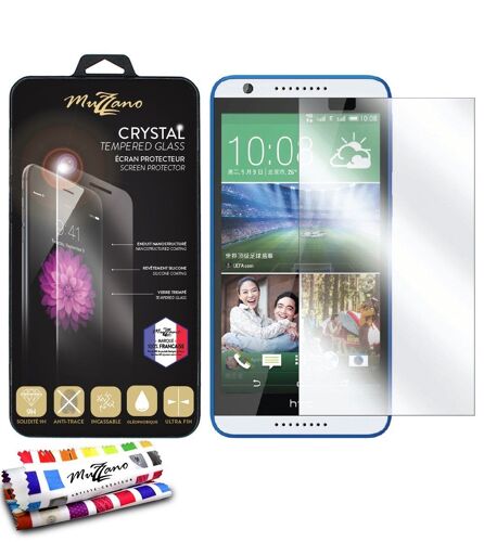 Vitre De Protection Htc Desire 820 [Ultracrystal] [Transparente] De Muzzano + Stylet Et Chiffon Muzzano® - La Protection Antichoc Ultime Elegante Et Durable