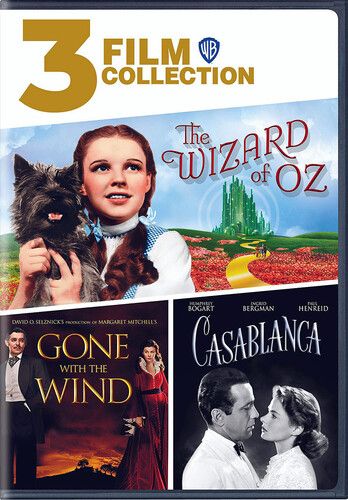 3 Film Collection: The Wizard Of Oz / Gone With The Wind / Casablanca [Dvd] B