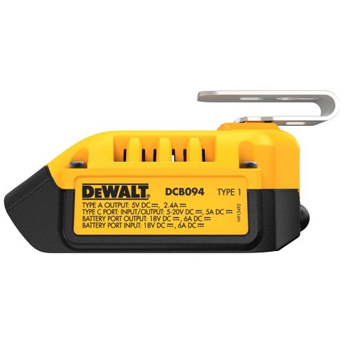 DeWALT Chargeur combiné avec fonction powerbank - DCB094K-QW