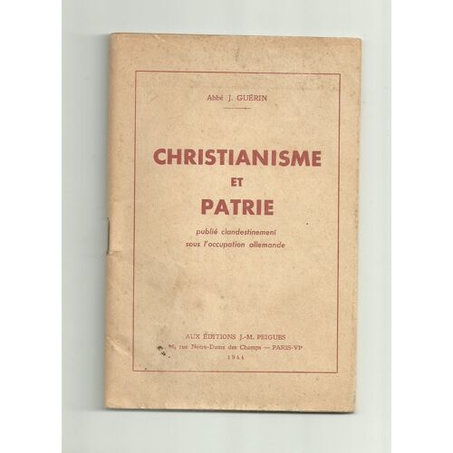 Christianisme Et Patrie