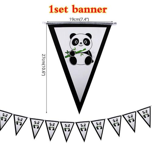 Set De Table À Thème De Dessin Animé Panda, Assiettes, Nappe, Service De Table À Couches, Jolie Décoration De Réception-Cadeau Pour Bébé, Anniversaire
