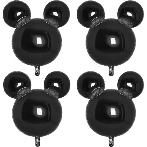 Black Mouse Balloons 4pcs Mouse Birthday Party Supplies Mouse Party Décorations 24inch Mouse Foil Balloons For 1st Birthday, Oh Twoodles, Baby Shower,