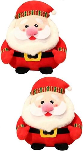 2pcs Père Noël Coussin En Peluche Jouets De Bureau Jouets Enfants En Peluche Poupée En Peluche Animal Jouets De Noël Enfants Cadeau Pp Coton Scène De Noël Prop Elk