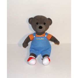 Petit Ours Brun Ancien 75 Peluche Doudou Ours Brun Salopette Bleu Jemini Bayard