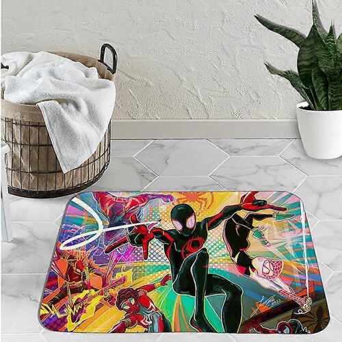 Spider-man à travers le spider-verse 40X60cm tapis de sol adaptés pour les portes d'entrée, les chambres, les salles de bains, les tapis de sol, les tapis de salon (verse7 1PCS)