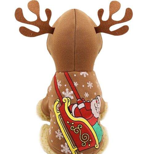 Costumes D'hiver Pour Animaux De Compagnie, Déguisement De Noël, Pour Chien, Chat, À Capuche, Teddy, Chihuahua, Carlin, Tzu