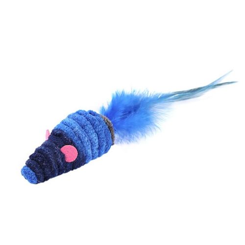 Mini Souris En Peluche Pour Chat, Jouet Amusant, Avec Plumes, Nouveauté