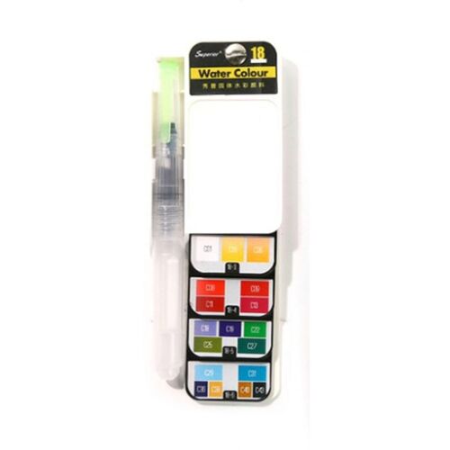Ensemble De Peinture Aquarelle De Qualité Supérieure, 18/25/33/42 Couleurs, Avec Stylo À Brosse Pliable, Voyage, Pigment De Couleur À L'eau Pour Dessiner, Fournitures D'art