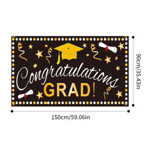 Bannière de drapeau à thème joyeux remise de diplôme, nous sommes tellement fiers de vous, décorations de fête pour la maison
