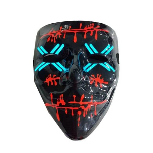 Masque Led D'halloween, Masque De Purge, Masque Lumineux Lumineux Led, Masque De Cosplay De Festival