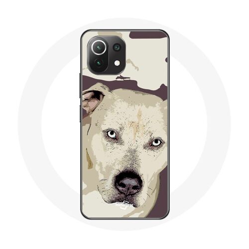 Coque Pour Xiaomi Mi 11 Lite Chien De Pitbull Blanc
