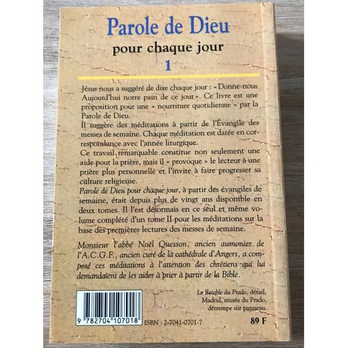 Parole De Dieu Pour Chaque Jour - Tome 1, Les Evangiles