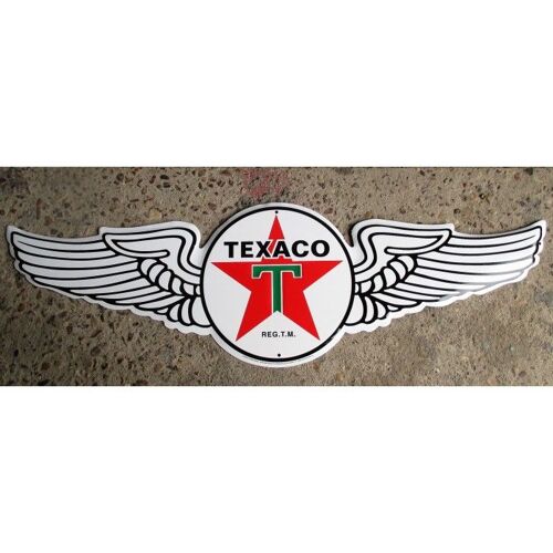 Plaque Texaco Avce Des Ailles Deco Tole Metal Garage Affiche