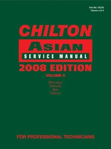 Chilton Asian Service Manual 2008: Volume Ii