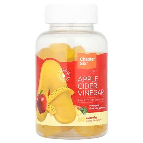 Chapter Six, Gommes Au Vinaigre De Cidre De Pomme, Ananas, 250 Mg, 60 Gommes