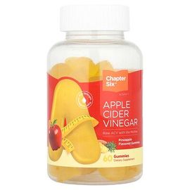 Chapter Six, Gommes Au Vinaigre De Cidre De Pomme, Ananas, 250 Mg, 60 Gommes