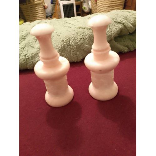 2 portes sel de bain en marbre vintage années 80.