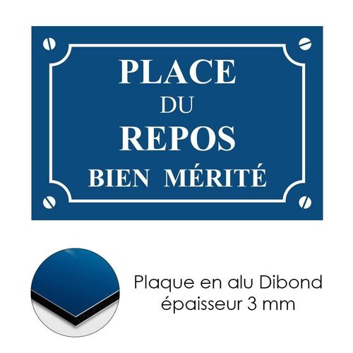 Plaque De Rue Décorative En Aluminium Place Du Repos