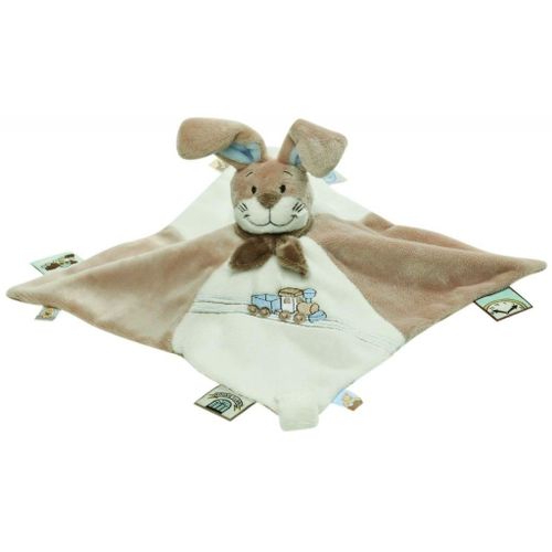 Doudou Noukies Noukie's Lapin Plat Oscar Beige Marron Train Att.Tetine