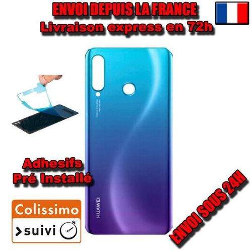 Vitre Arriere De Remplacement Bleu Paon Huawei P30 Lite