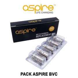 Pack 5 résistances ASPIRE BVC 2,1 Ohms pour gamme CE5, CE5-S, ET, ET-S, ET-S Pyrex et K1. CERTIFIÉ AUTHENTIQUE