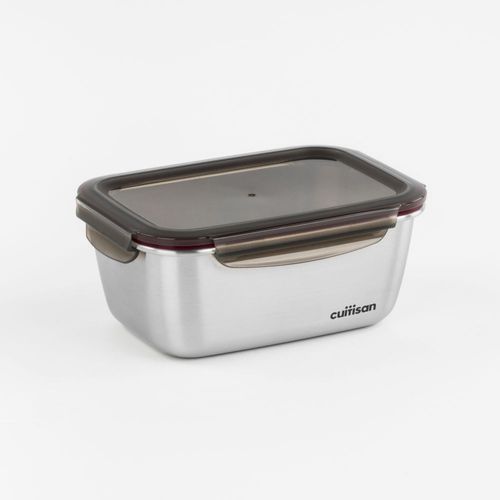 Cuitisan | Boite Alimentaire Rectangulaire En Inox Compatible Au Micro-Ondes | 1800ml